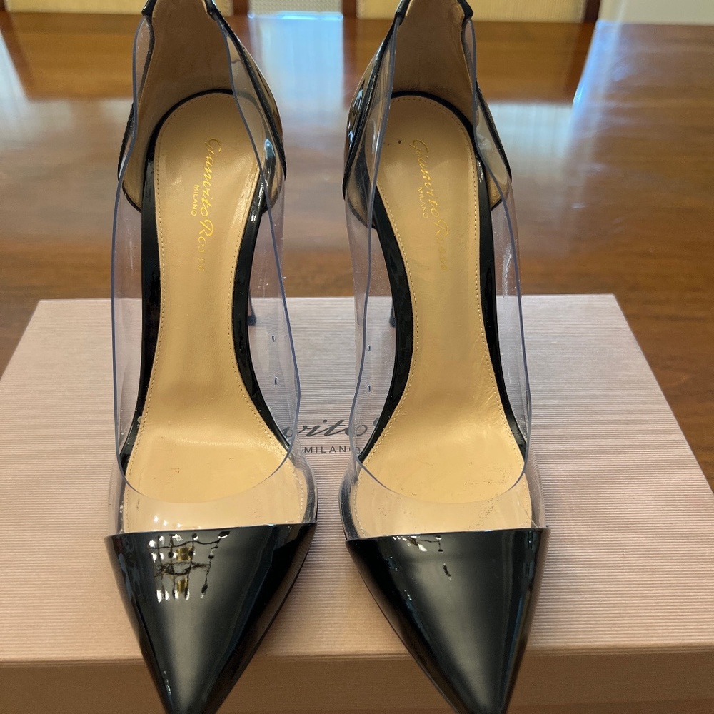Gianvito Rossi Patent PVC Stiletto Pump Black